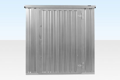 4M X 2.1M Flat Pack Container Store – Galvanised image 1