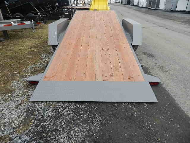 BWise 7 x 22 Low Profile Split-Tilt Equipment Trailer image 1