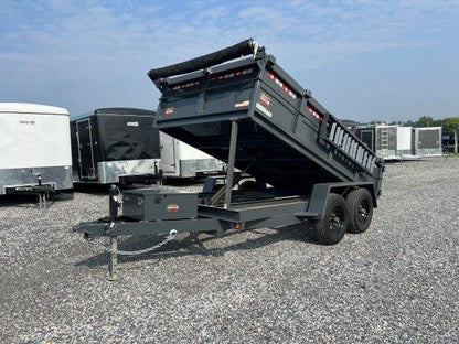 Covered Wagon 6 x 12 Prospector Dump Trailer – Ladder Ramps image 2