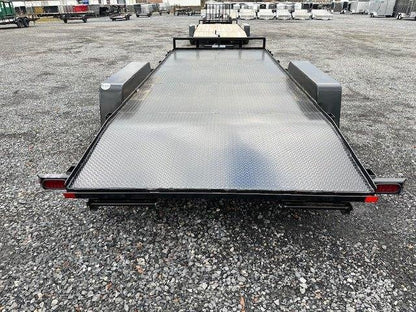 Car Mate 7 x 18 Open Car Trailer – Full Steel Deck image 1