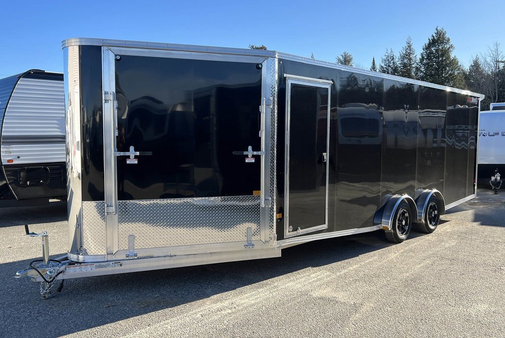 2024 Sno Pro 7.5×22 Aluminum 4-Place Drive In/Out w/Extra Height, Mats & Guides, Canopy image 0