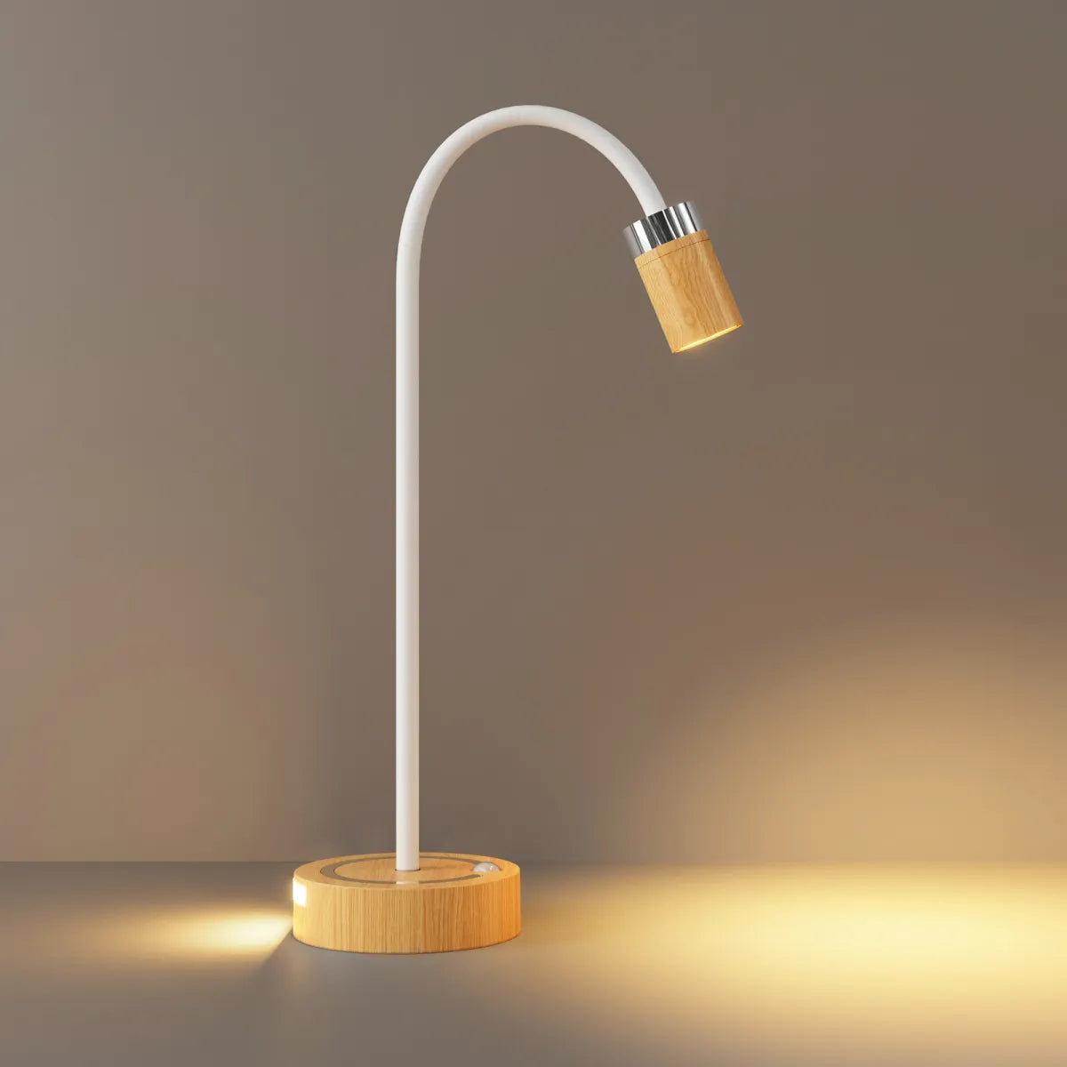 Wireless Charging LED Table Lamp with Motion Sensor – Modern Bedside Night Lamp for Bedroom, Living Room &amp; Office