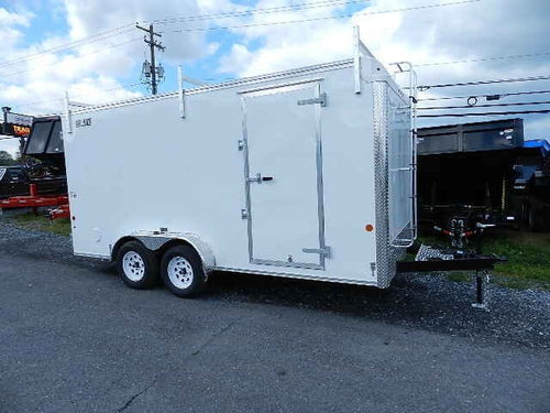 Car Mate 7 x 16 Enclosed Contractor Trailer – 6″ Added Height image 0