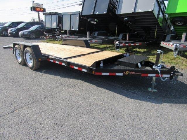 BWise 7 x 20 Low Profile Split-Tilt Equipment Trailer – Gravity Tilt image 0