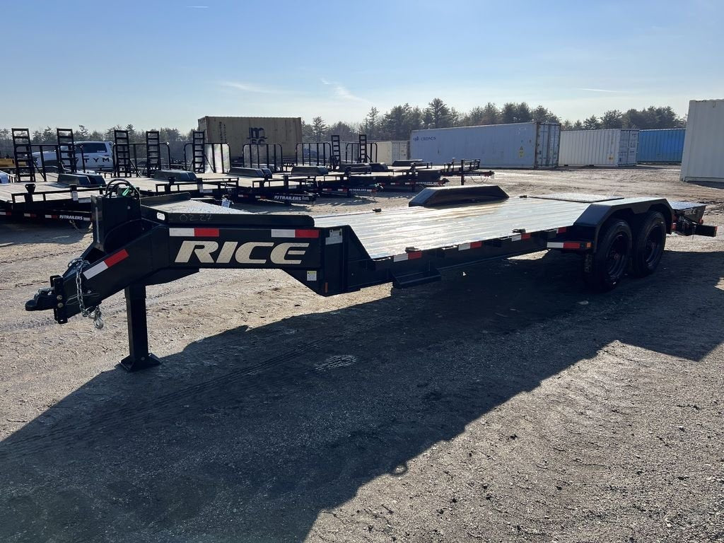 2024 Rice Trailers 7X18 Promax Industrial 21K Equipment w/Hydraulic Jack & Full Width Ramps image 0