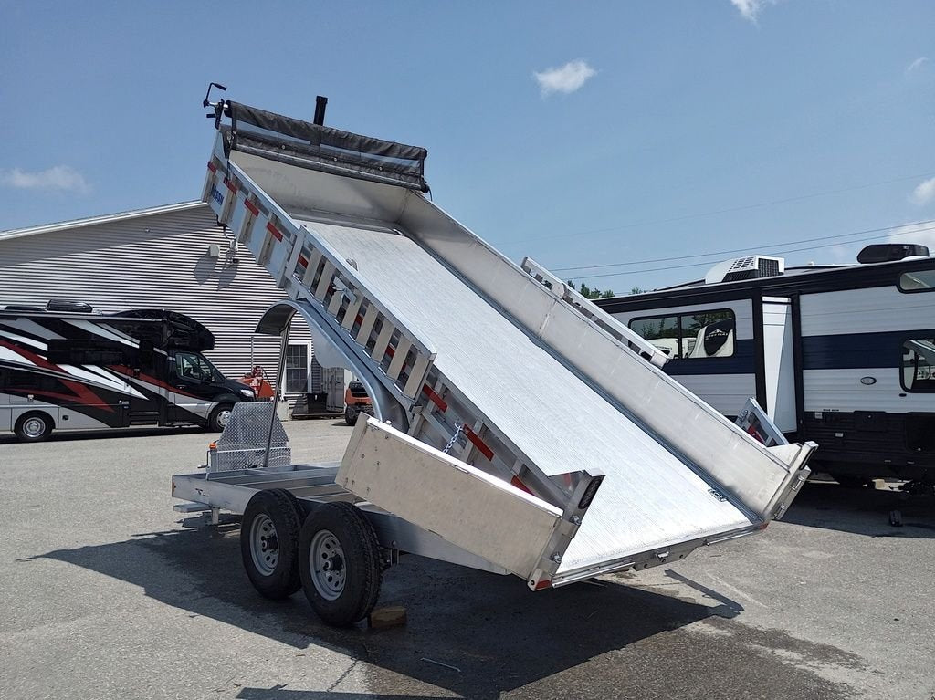 2025 Mission Trailers 7×16 14K Aluminum Hydraulic Dump w/Ramps, HD D-Rings, Barn Doors, Tarp Kit image 0
