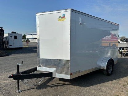 Covered Wagon 7’x12′ Enclosed Trailer — 6″ Added Height image 2