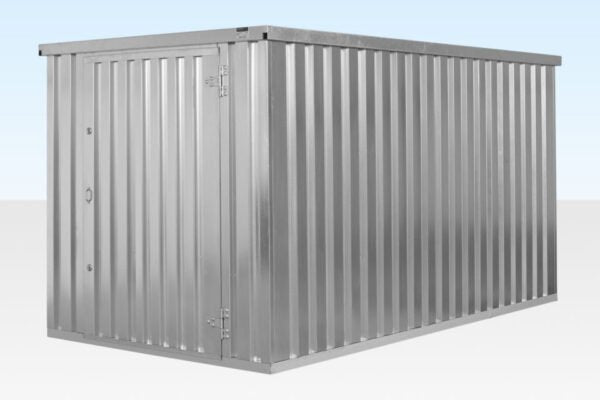 4M X 2.1M Flat Pack Container Store – Galvanised image 4