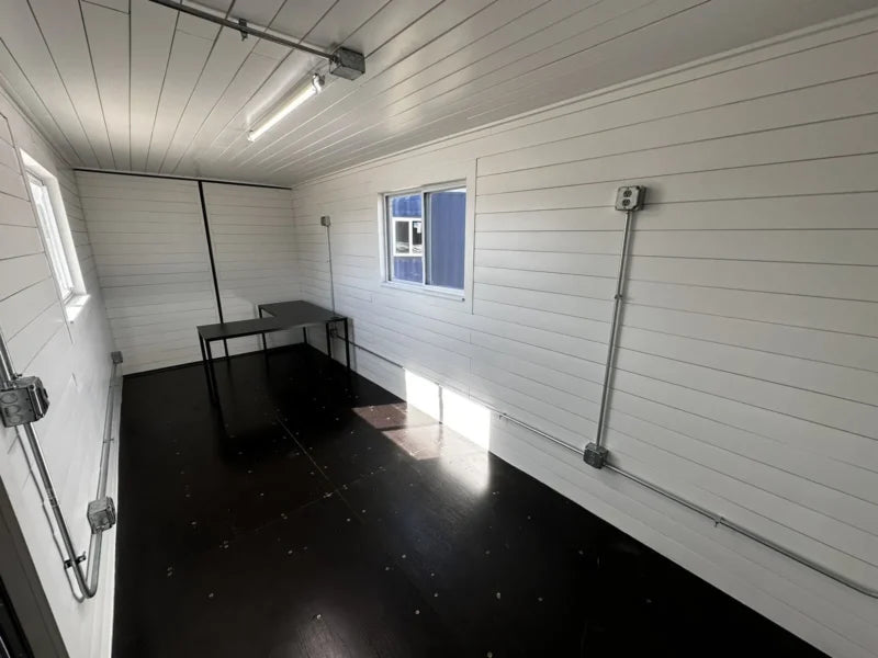 20ft 20’ Slate Gray Shiplap 120V Shipping Container Office Mini Split image 3