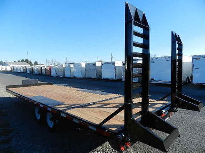 BWise 8 x 24 Deckover Equipment Trailer – Pop Up Beavertail image 1