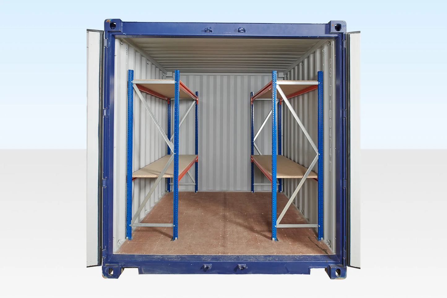 Adjustable, Heavy Duty Two Tier Container Racking (Single Bay) image 1