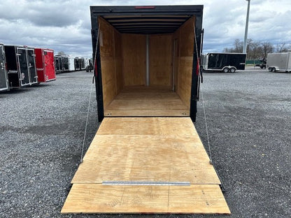 Homesteader 7 x 14 Enclosed Cargo Trailer – Black Trim OHV image 1