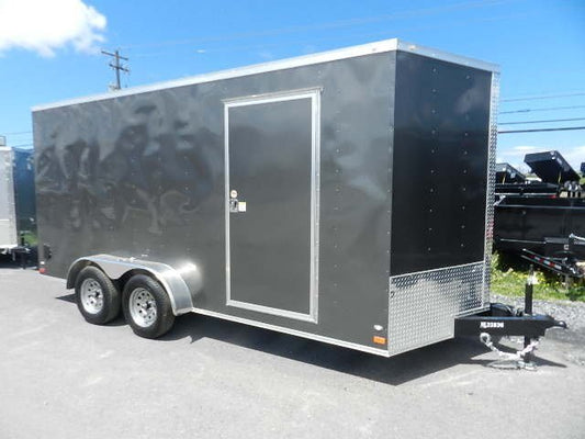 Covered Wagon 7’x16′ Enclosed Trailer — 12″ Added Height image 0
