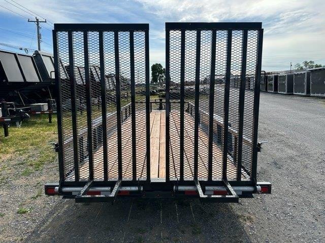 BWise 7 x 20 Equipment Trailer – Split Landscape Ramp image 1