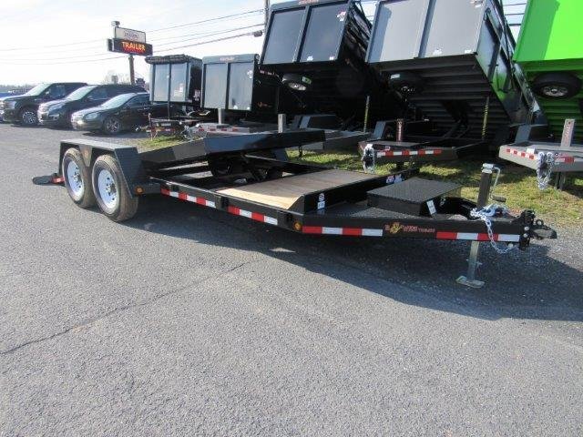 BWise 7 x 20 Low Profile Split-Tilt Equipment Trailer – Gravity Tilt image 3