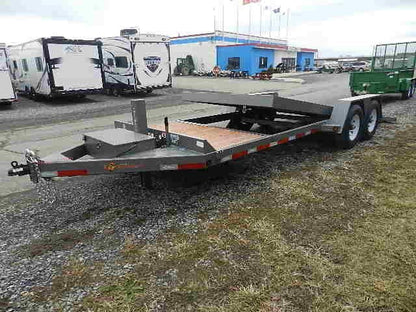 BWise 7 x 22 Low Profile Split-Tilt Equipment Trailer image 2