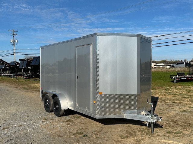 Cargo Pro 7 x 14 V-Nose Aluminum Cargo Trailer – Ramp Door image 0