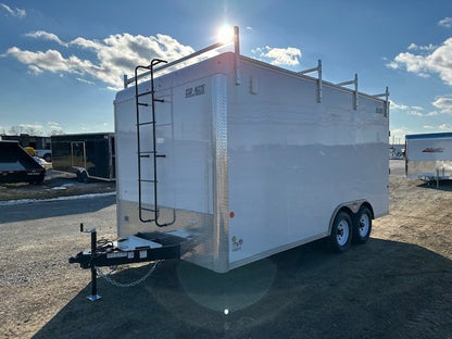 Car Mate 8.5 x 16 Enclosed Contractor Trailer – Ramp Door image 3