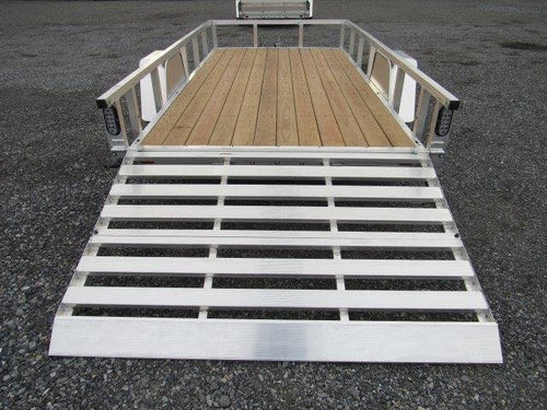 Sport Haven 6×12 Aluminum Utility Trailer – Bi-Fold Ramp Gate image 0